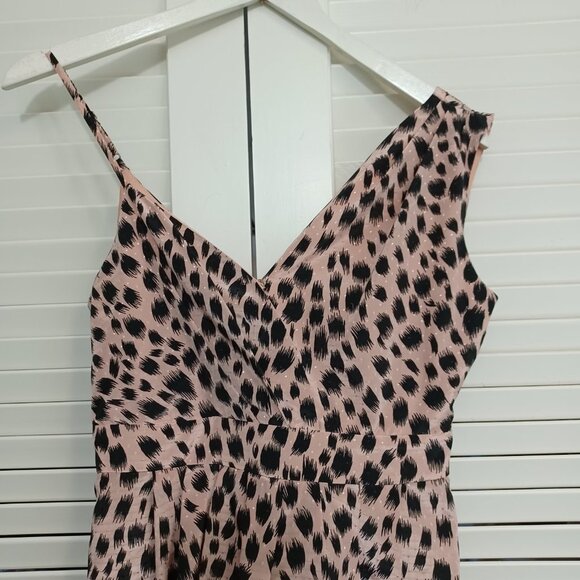 BCBGeneration Mini Dress One Shoulder Cocktail Dress Animal Print Womens 2 - Picture 3 of 11